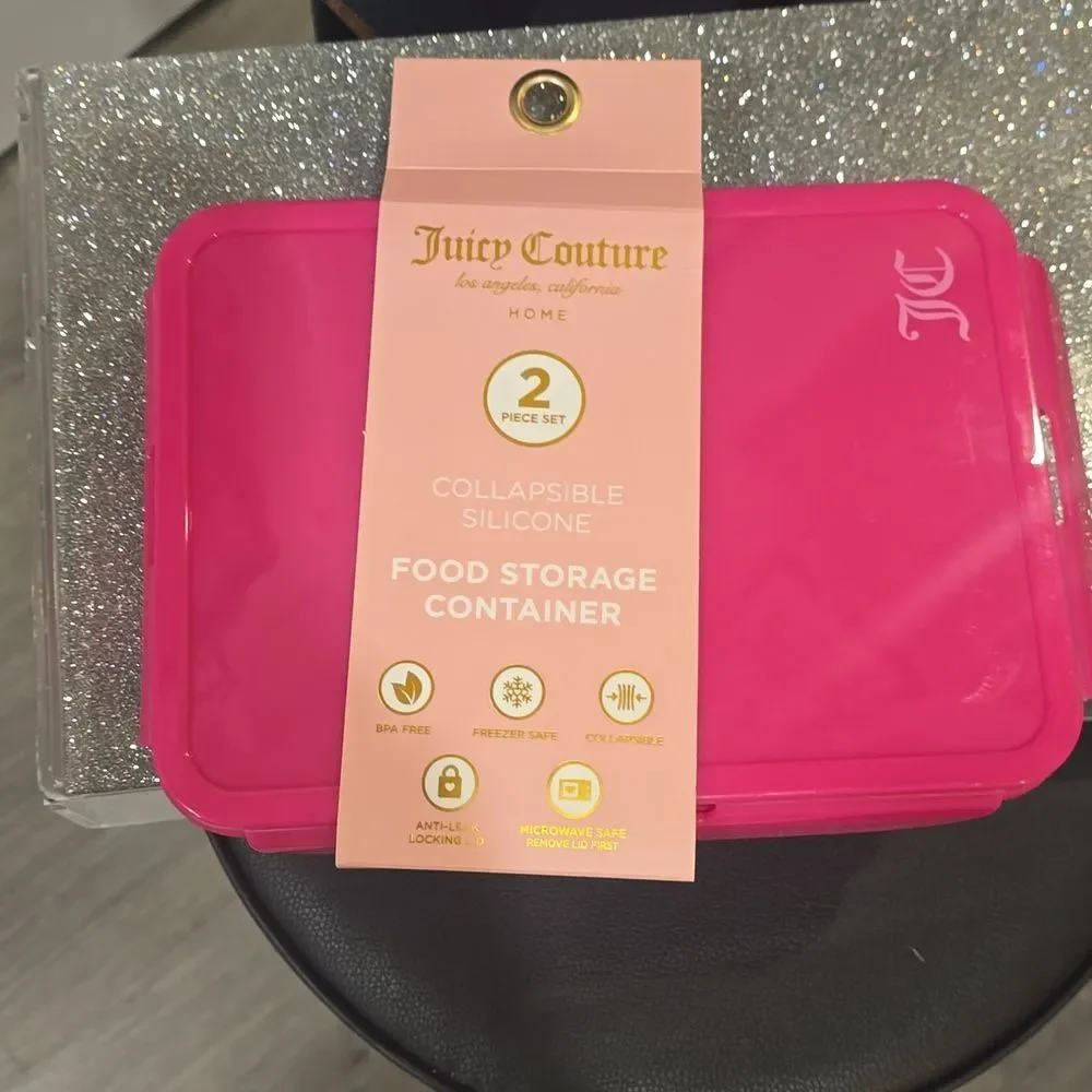 Juicy Couture Home JC Logo‎ Collapsible Silicone Food Container